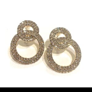Elegant Gold-Tone Circle Earrings